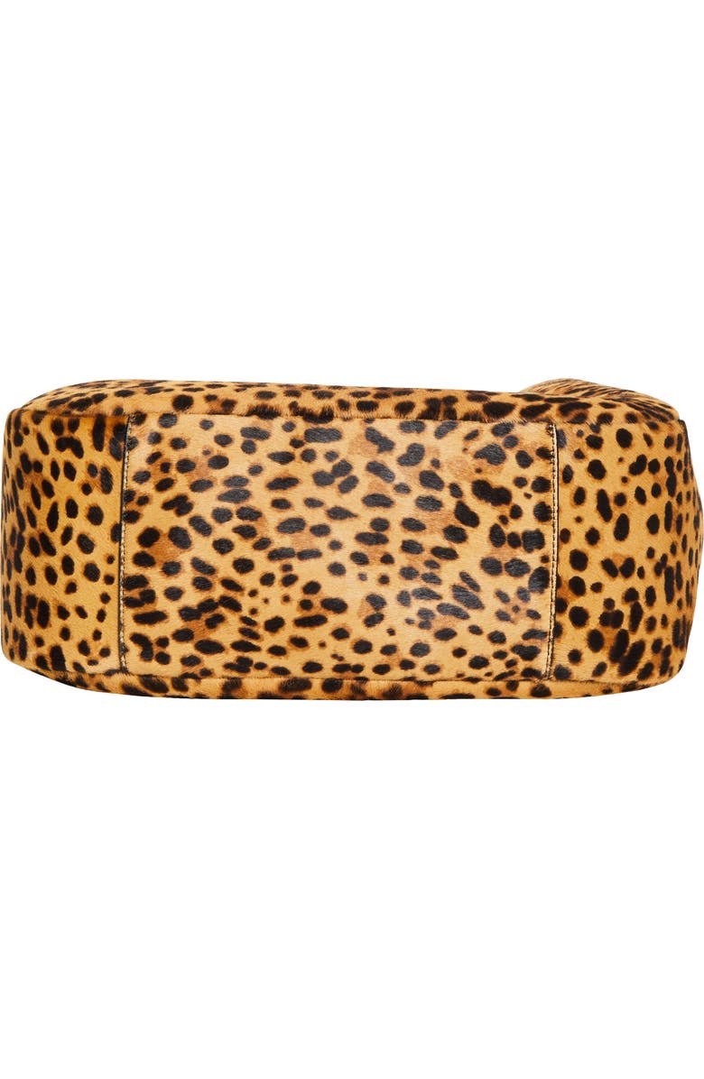 Saint Laurent Large Le 5 à 7 Genuine Calf Hair Shoulder Bag, Alternate, color, Beige/ Noir