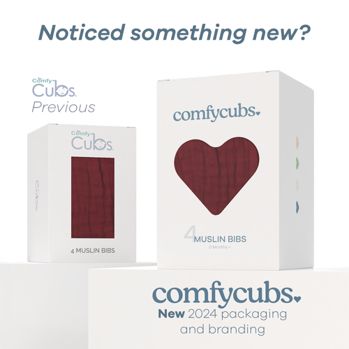 Comfy Cubs Muslin Bibs In Wine