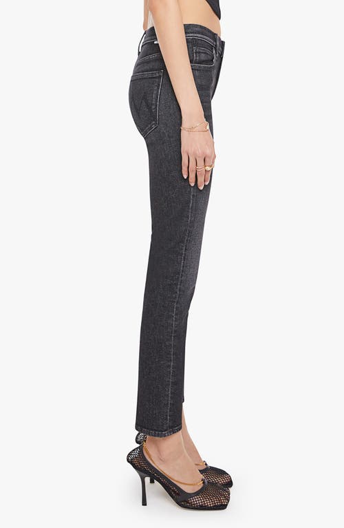 Mother The Rambler Zip Heel High-rise Straight-leg Jeans In Black