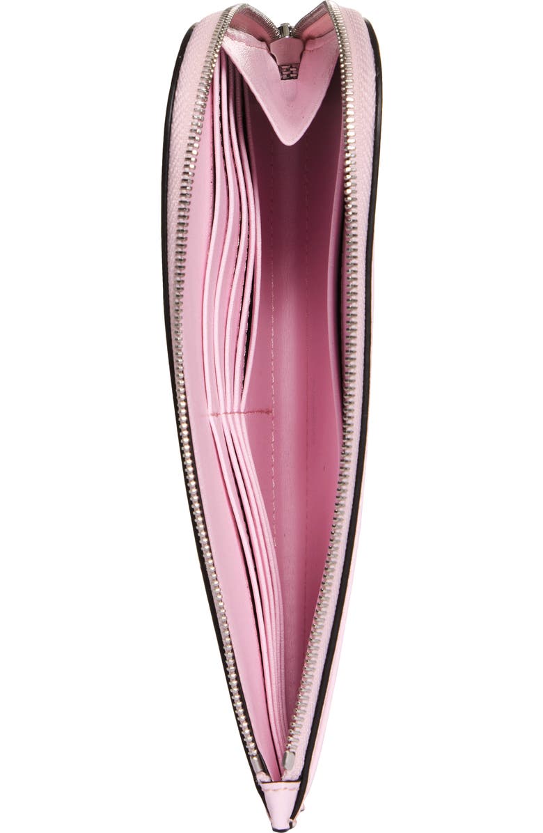 Ganni Leather Zip Around Wallet, Alternate, color,