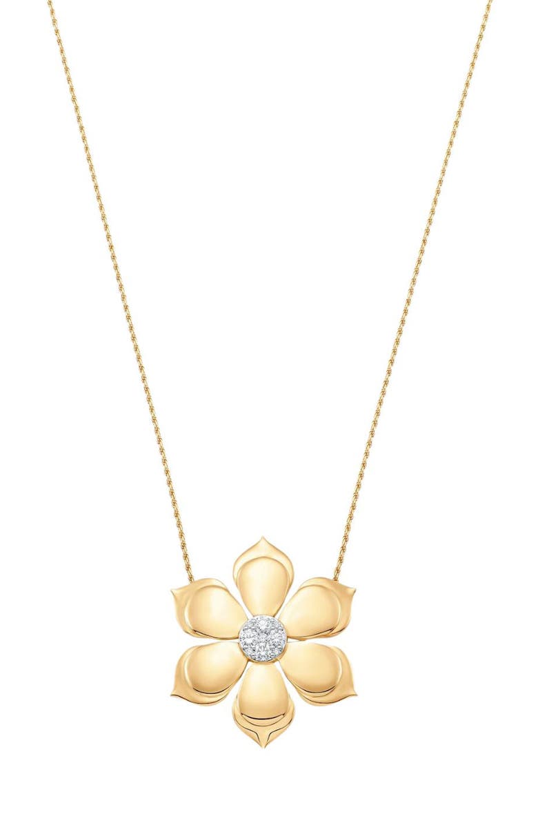 Sara Weinstock Lierre Diamond Flower Pendant Necklace, Main, color, 