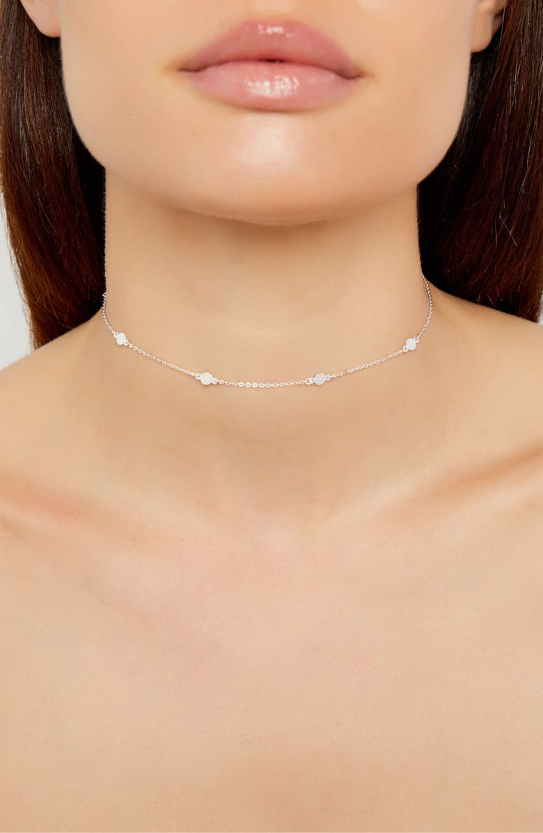 Argento Vivo Sterling Silver Argento Vivo Station Choker Necklace, Alternate, color,