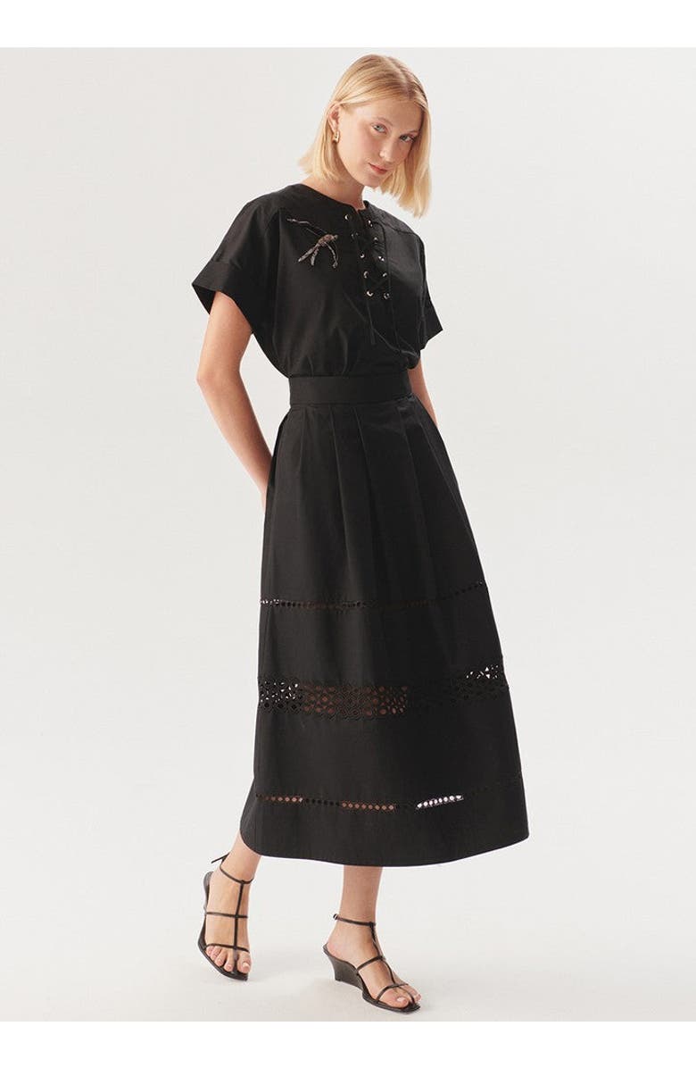 Exquise Sydney Midi Skirt, Main, color, Black