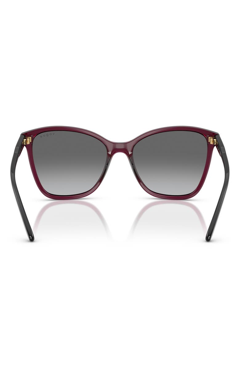 VOGUE 56mm Gradient Butterfly Sunglasses, Alternate, color, Burgundy