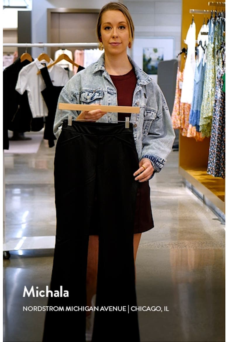 Faux Leather Flare Leg Pull-On Pants video