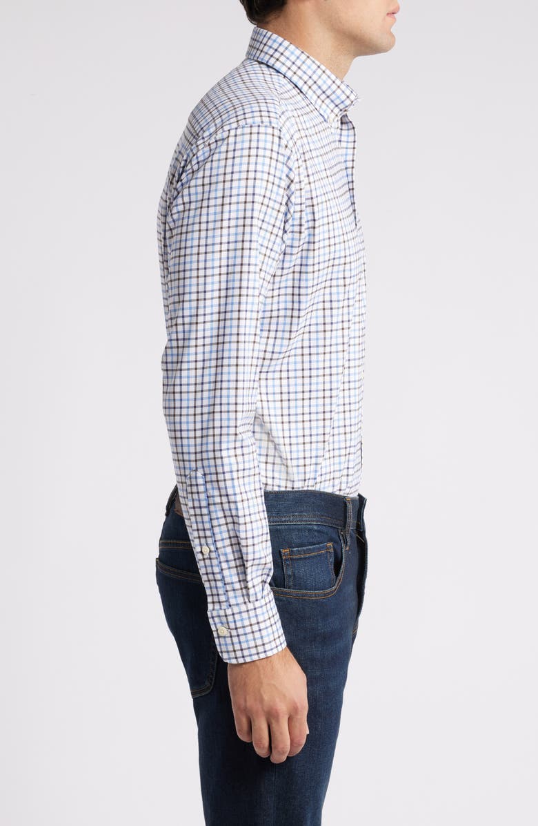 Peter Millar Calgary Crown Lite Check Stretch Button-Down Shirt, Alternate, color,