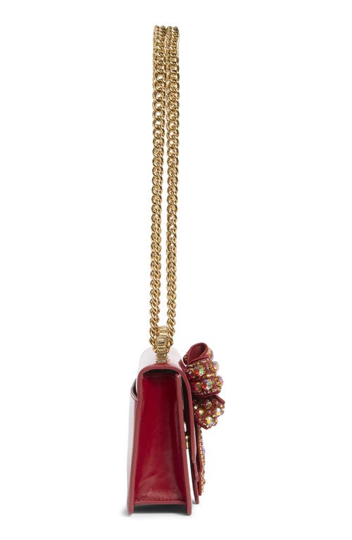 Kurt Geiger London Bow Small Shoreditch Shoulder Bag In Red