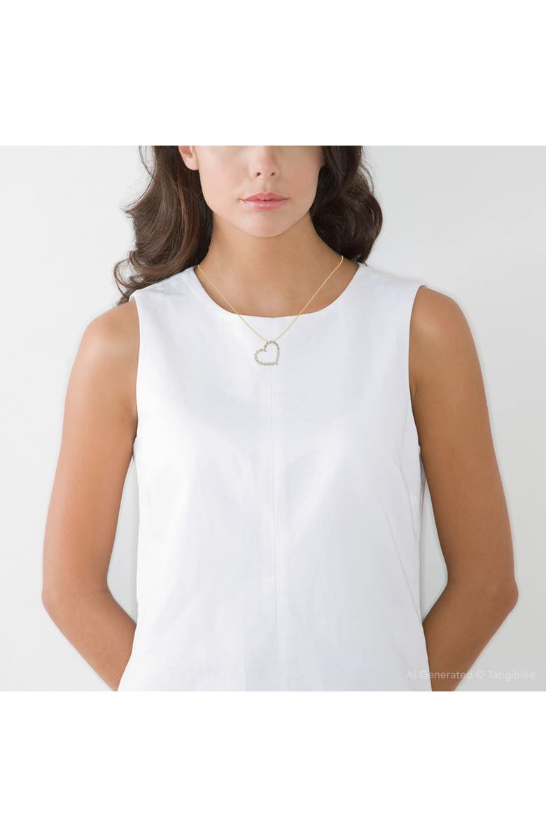 Bliss Diamond 1 Ct Diamond Heart Pendant Necklace in White, Yellow, or Gold Lab Grown, Alternate, color, 14K Yellow Gold