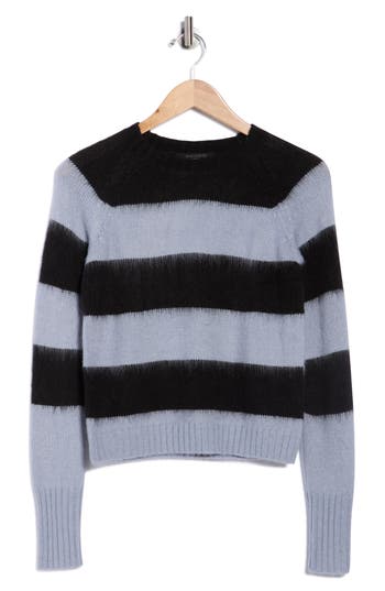 Allsaints Darla Stripe Sweater In Gray