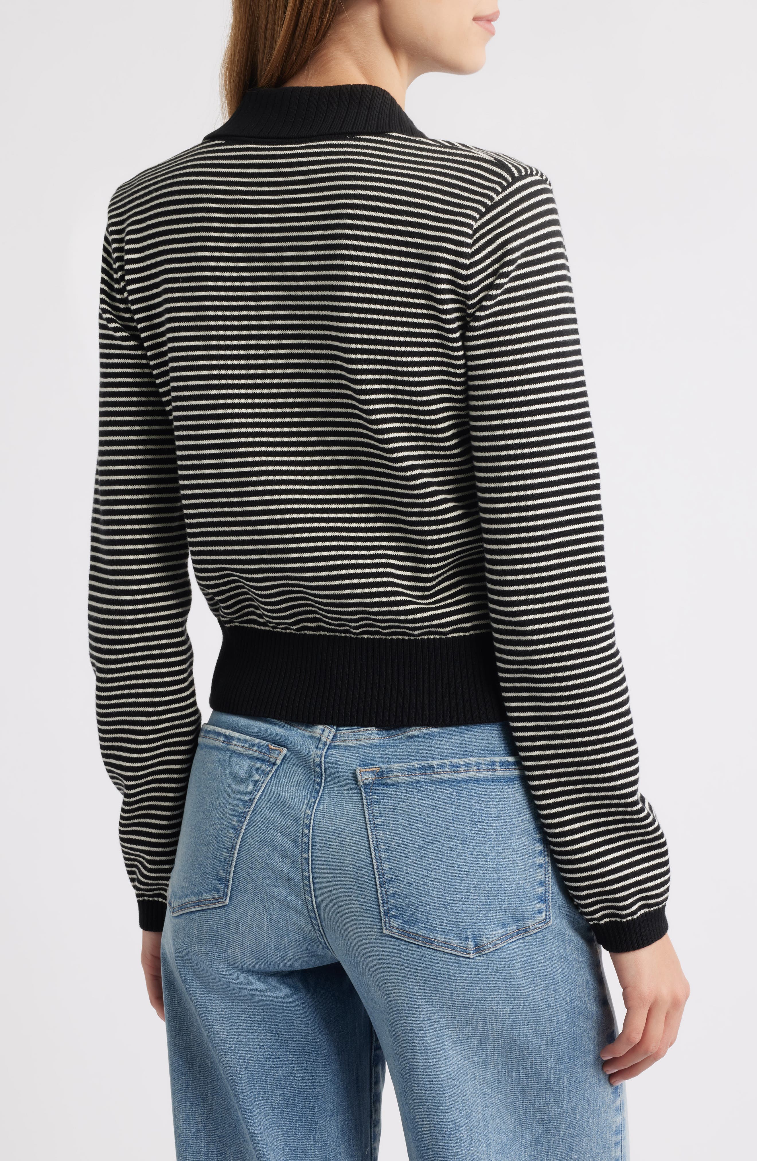 The Graduate Stripe Cotton Polo Sweater - image 2