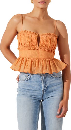 Sylan Plissé Peplum Camisole