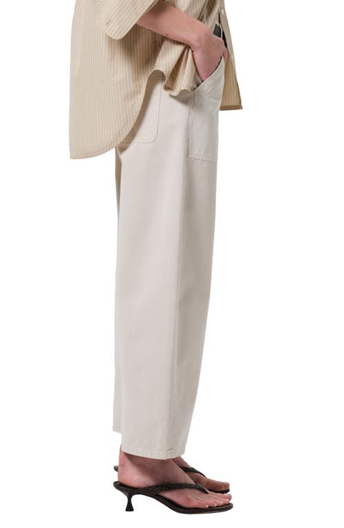 Citizen Of Humanity Citizens Of Humanity Ayla High Waist Crop Wide Leg Twill Utility Pants In Neutral
