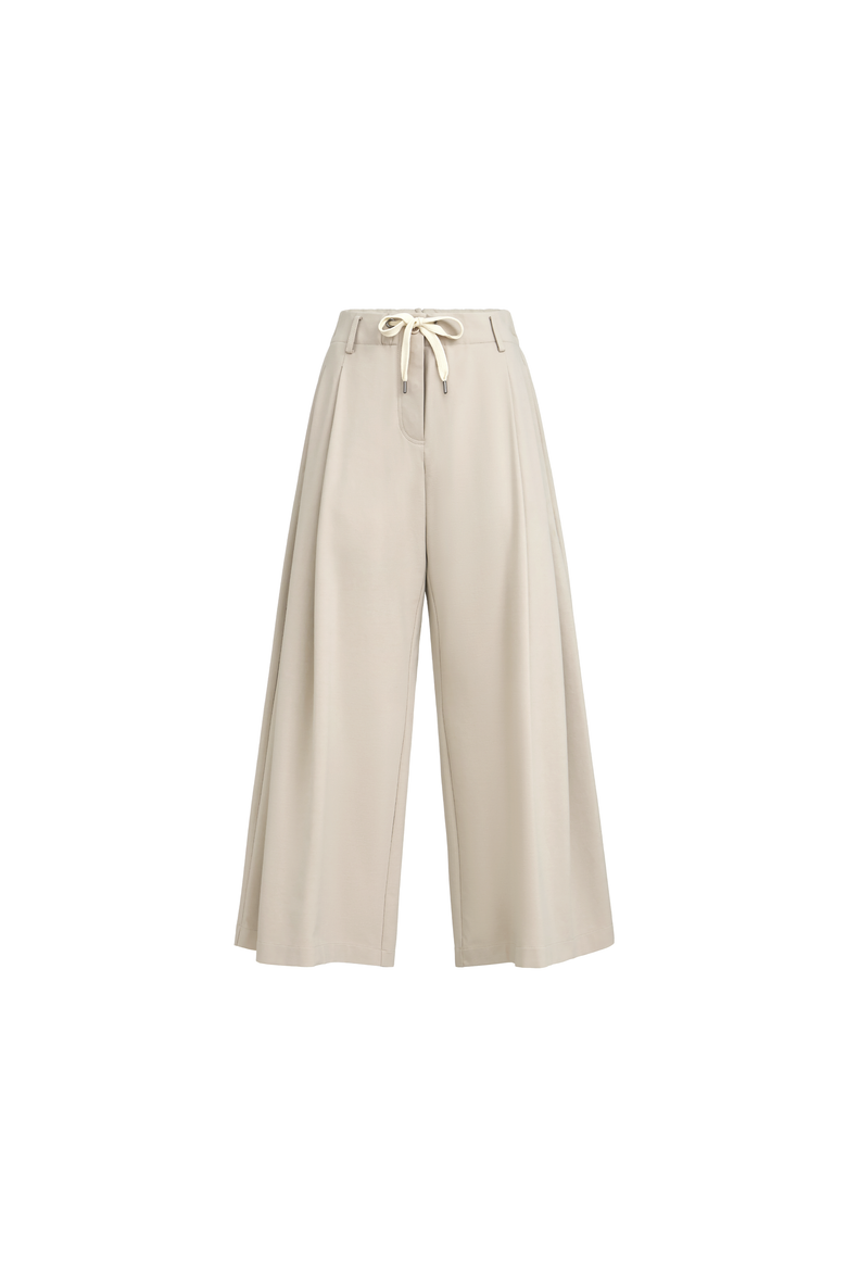 Couture interlock trousers, Alternate, color, Beige