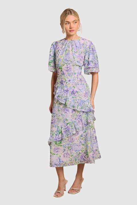 Occasion Flora Jacquard Midi Dress