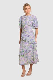 Oasis Occasion Flora Jacquard Midi Dress