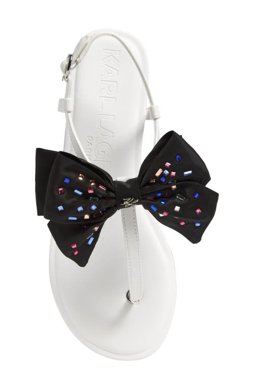 Karl Lagerfeld Paris Cristi Bow Sandal In Bright White