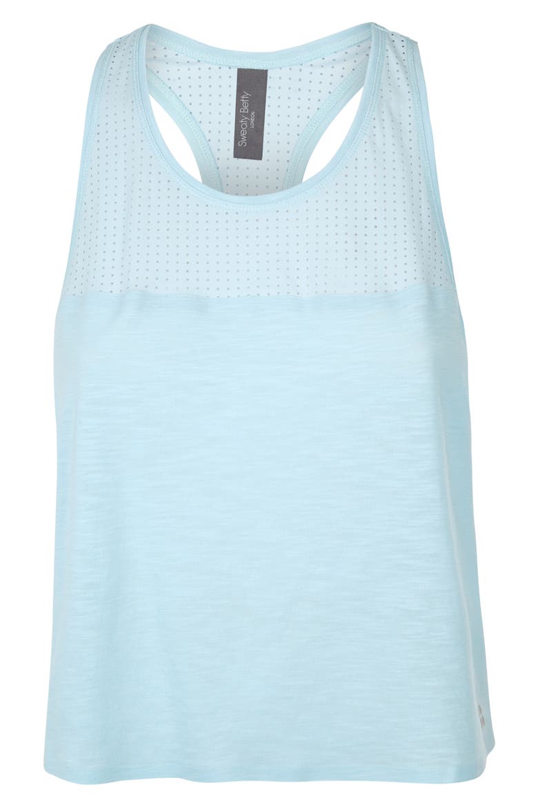 Breeze Crop Racerback Performance Tank, Alternate, color, INFINITY BLUE