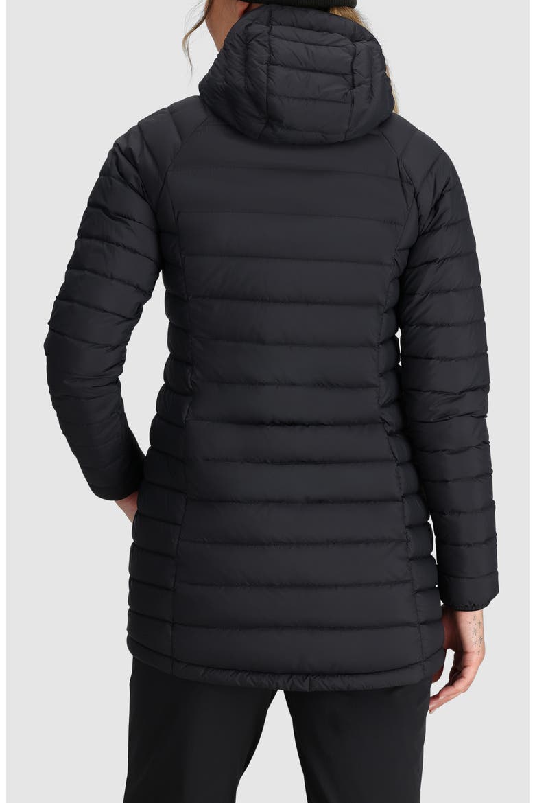 Transcendent Water Resistant 800 Fill Power Down Coat, Alternate, color, BLACK