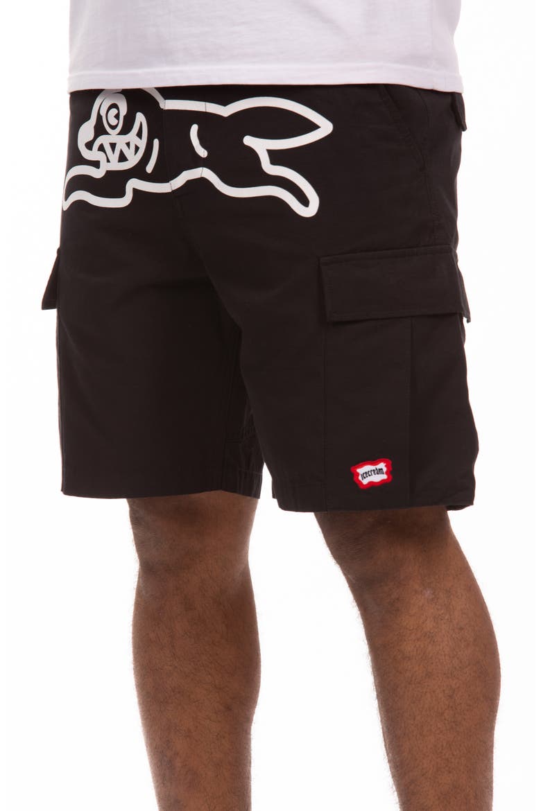 King Cone Cargo Shorts, Alternate, color, BLACK