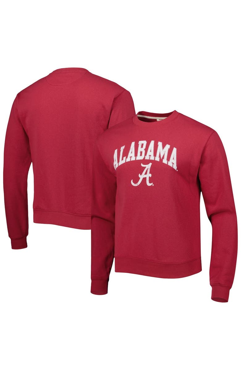 LEAGUE COLLEGIATE WEAR Men's League Collegiate Wear Crimson Alabama Crimson Tide 1965 Arch Essential Lightweight Pullover Sweatshirt, Main, color, Crimson