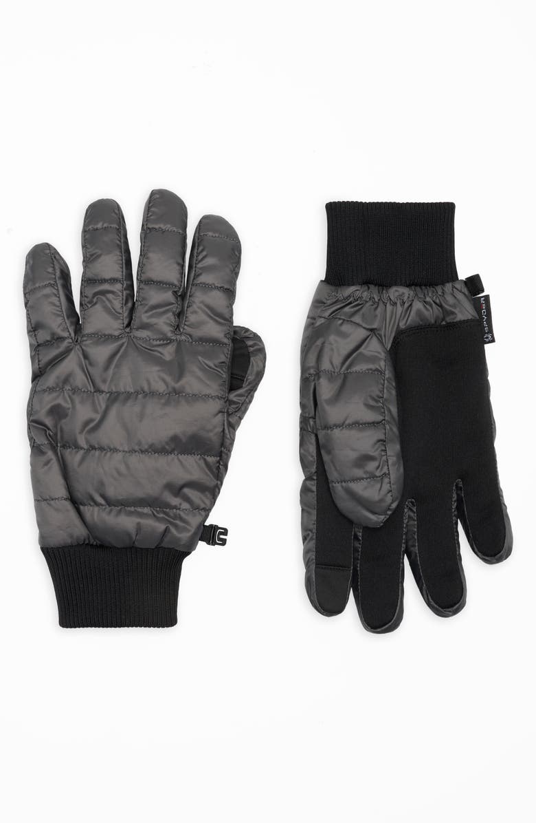 Spyder Quilted Gloves, Main, color, Polar