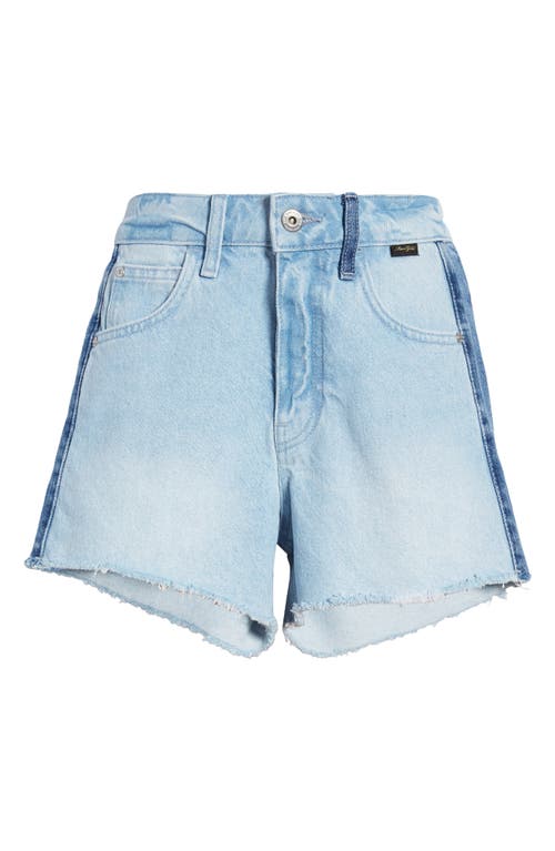 Mavi Jeans Rosie Colorblock High Waist Cutoff Denim Shorts
