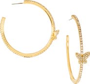 MARLYN SCHIFF Giselle Butterfly Hoop Earrings
