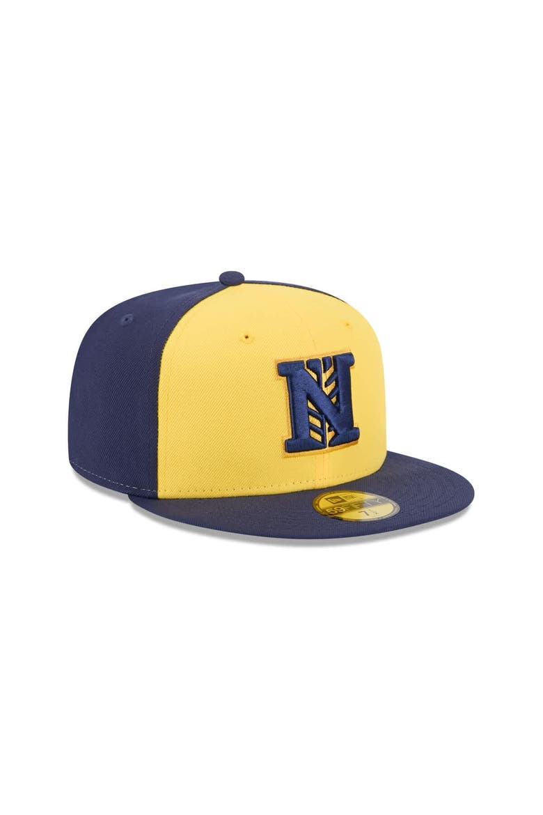 Men's New Era  Gold Nashville Sounds Theme Nights 59FIFTY Fitted Hat, Alternate, color, Gold
