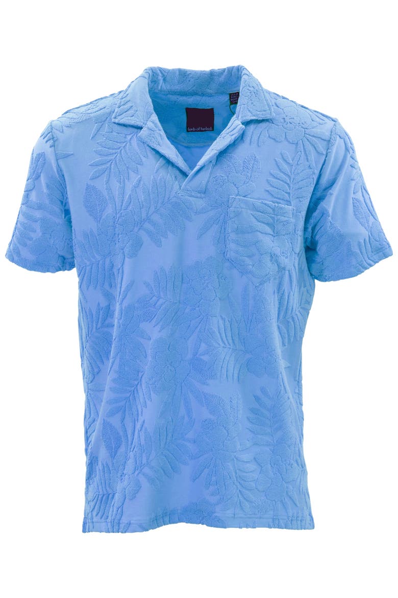 Johnny Terry Towel Polo, Alternate, color, Farm Floral Terry Blue