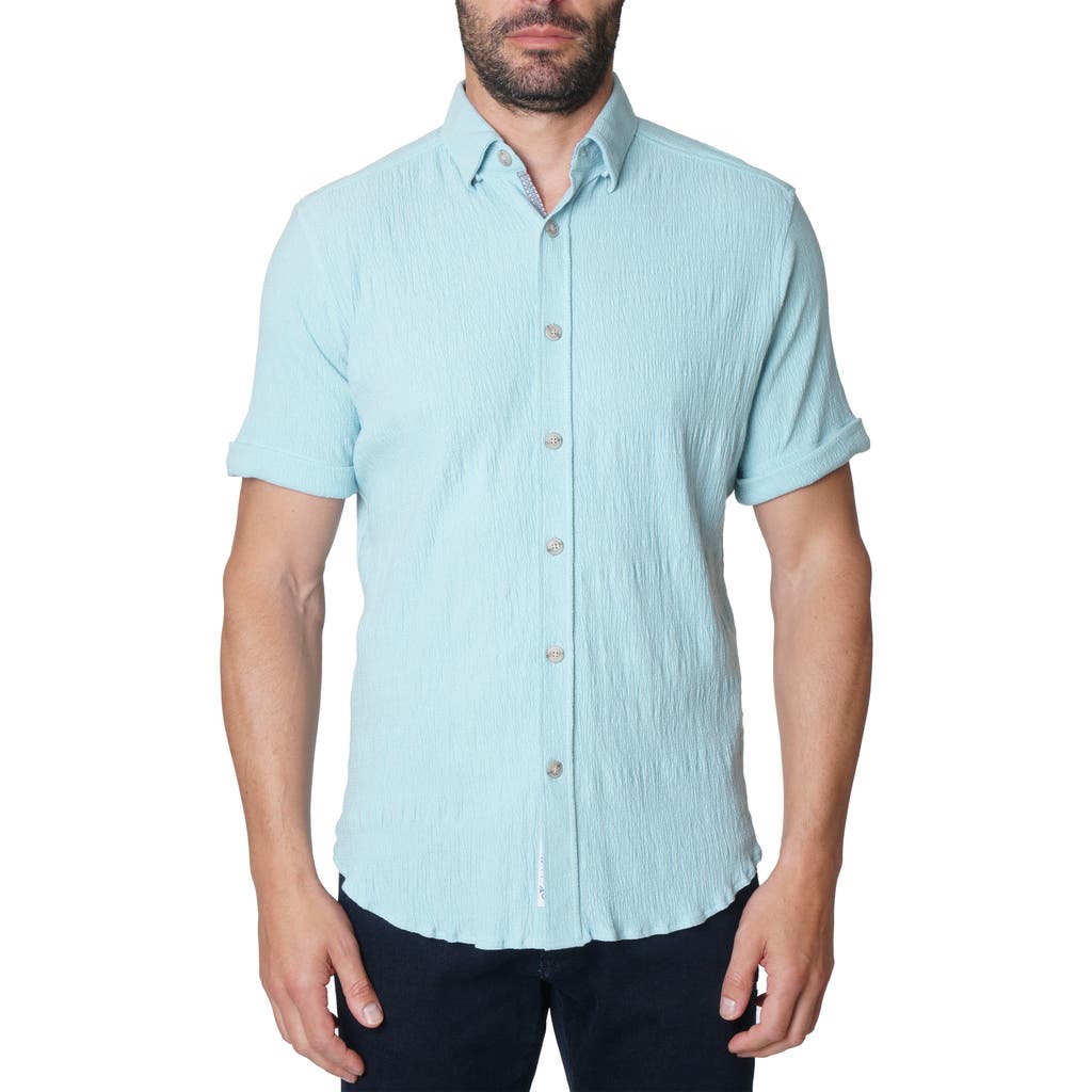 Robert Graham Hammond Short Sleeve Shirt In Light Blue
