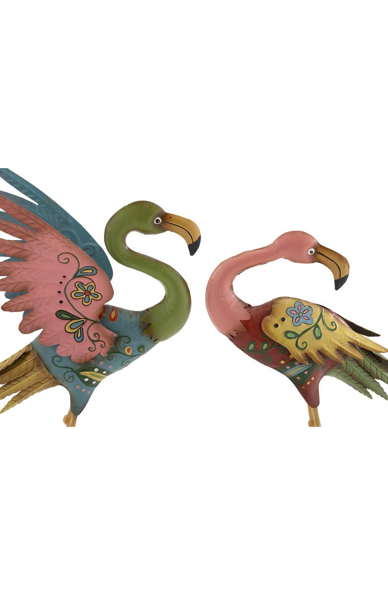UMA Set of 2 Pink Flamingo Garden Sculptures, Alternate, color, Pink Garden