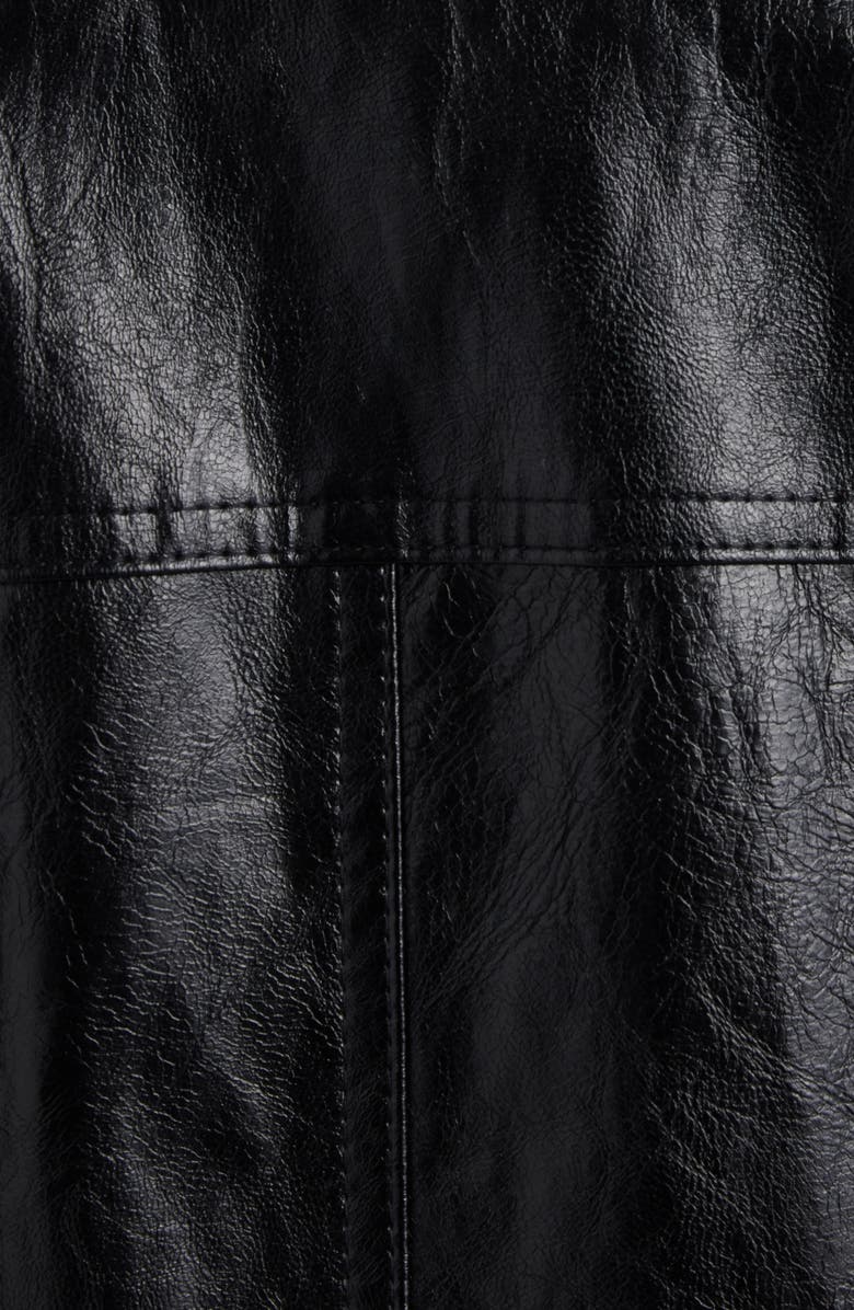 Isabel Marant Étoile Ayali Faux Leather Mini Shirtdress, Alternate, color,