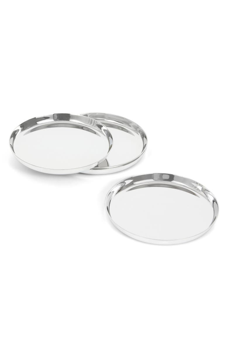 Holcomb Set of 4 Puddle Stainless Steel Coasters, Main, color,
