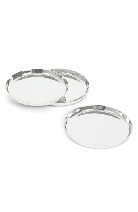 Set of 4 Puddle Stainless Steel Coasters