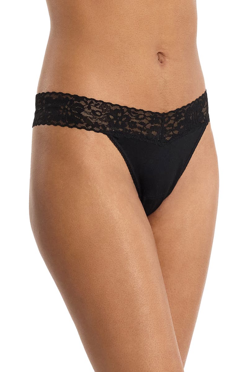 Hanky Panky Dream Original Rise Thong, Alternate, color, Black