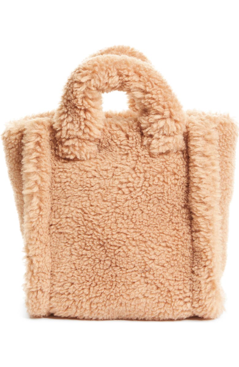 Stand Studio Mini Lizzie Teddy Faux Shearling Tote, Main, color,