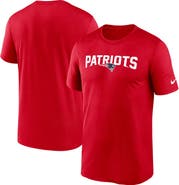 Nike Men's Nike Red New England Patriots Primetime Legend Wordmark Performance T-Shirt