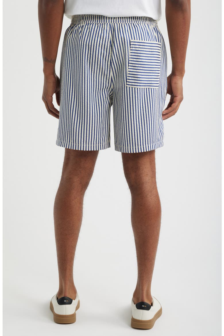 Stripe Seersucker Drawstring Shorts, Alternate, color, BLUE HEADER STRIPE