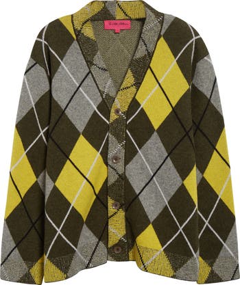 The Elder Statesman Argyle Jacquard Cashmere Cardigan | Nordstrom