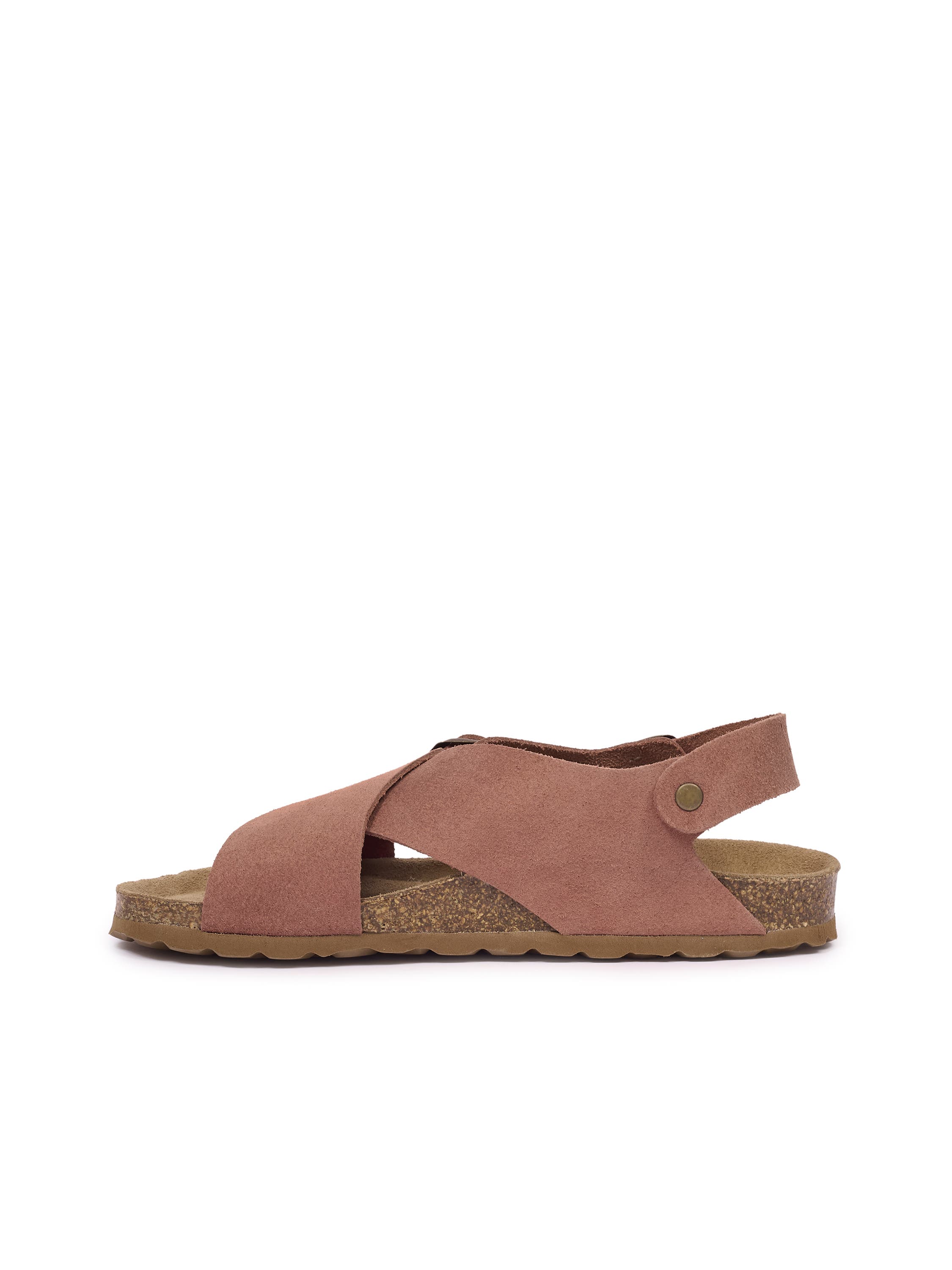 Celtic & Co. Crossover Buckle Sandal, Alternate, color, Terracotta