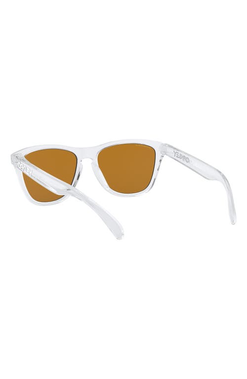 Shop Oakley 55mm Polarized Rectangular Sunglasses In Clear