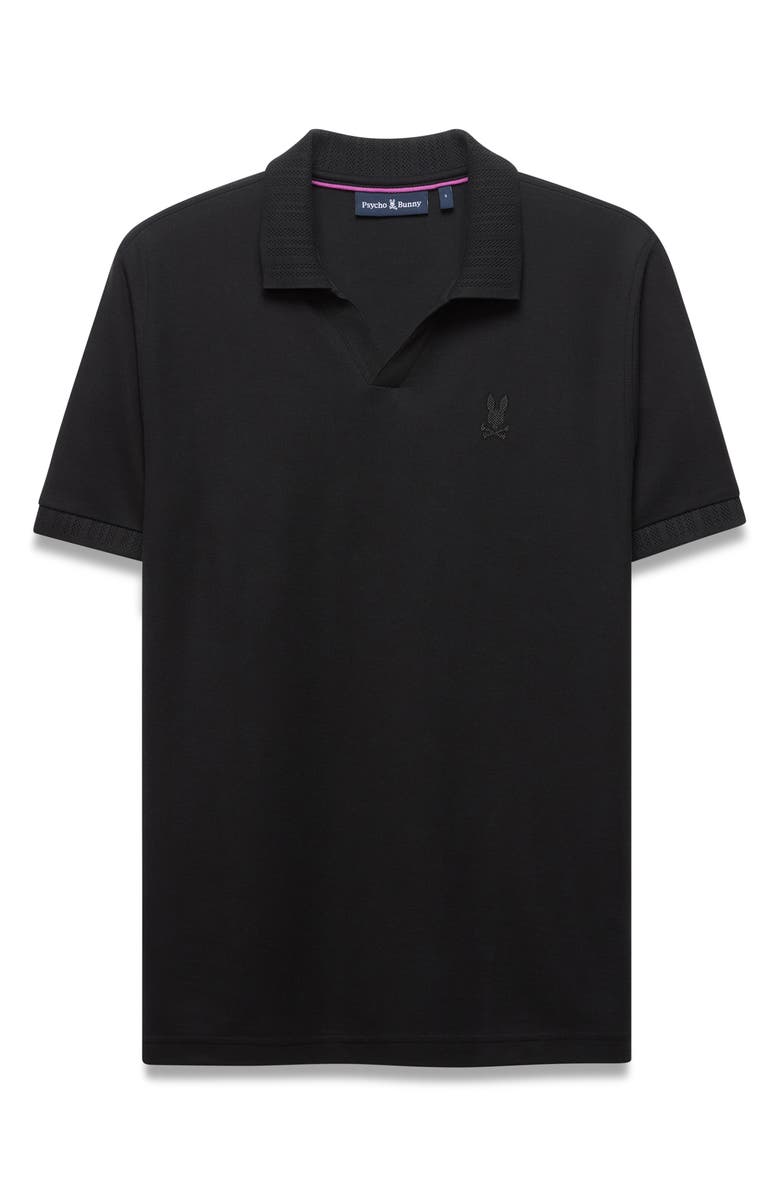 Psycho Bunny Geoffrey Johnny Collar Polo, Alternate, color, Black