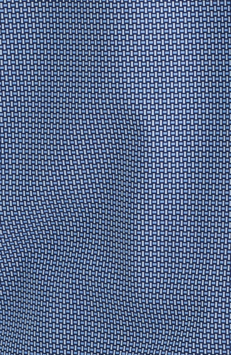 Johnston & Murphy XC+<sup>™</sup> Motion Micropattern Knit Button-Up Shirt, Alternate, color, Navy Basketweave
