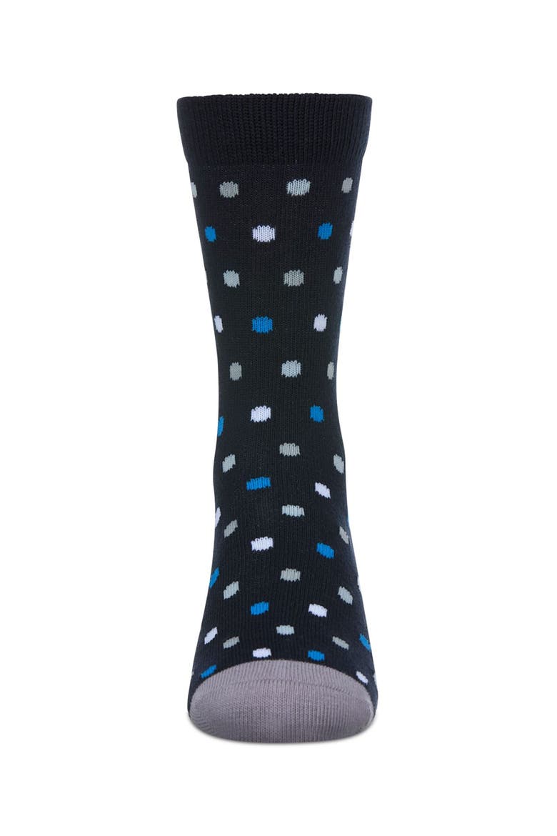 Colorful Dot-Patterned Crew Sock, Alternate, color, Navy