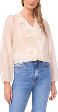 Vince Camuto Ruffle Front Top