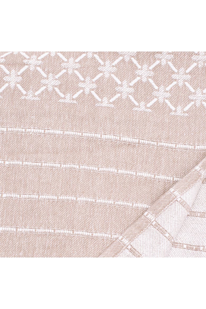 Markle Jacquard 100% Cotton Accent Throw Blanket 50" x 60", Alternate, color, Brown