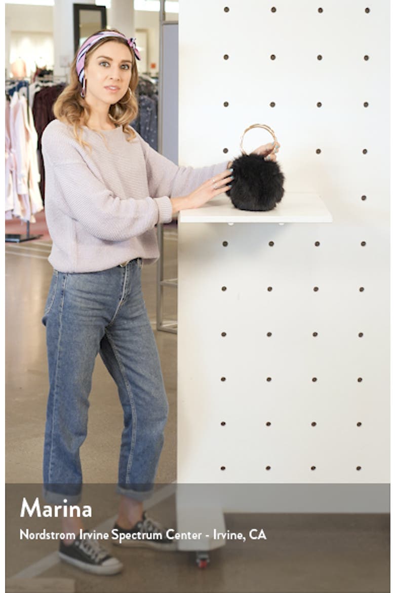 Ring Handle Faux Fur Clutch video