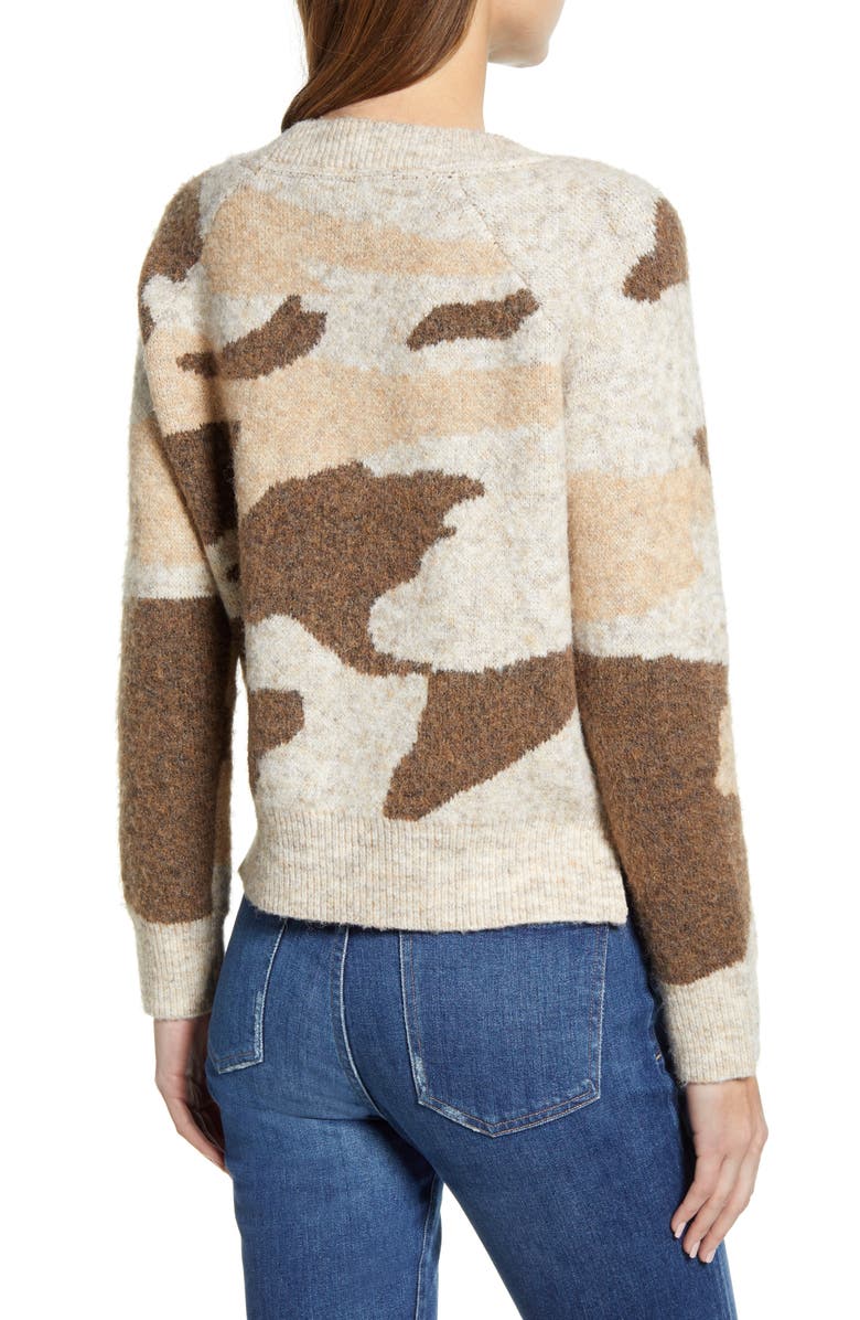 RD Style Camo Jacquard Crewneck Sweater, Alternate, color, 