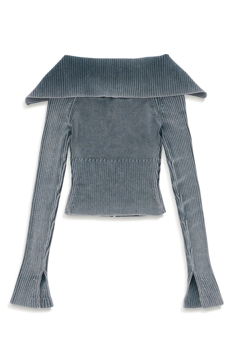 HONOR THE GIFT Shawl Collar Zip Cardigan, Alternate, color, Green