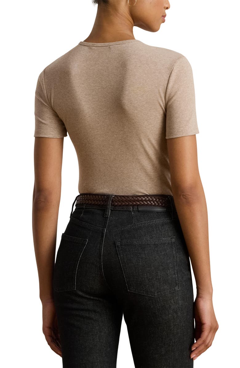 Lauren Ralph Lauren Stretch Cotton T-Shirt, Alternate, color, Adirondack Heather